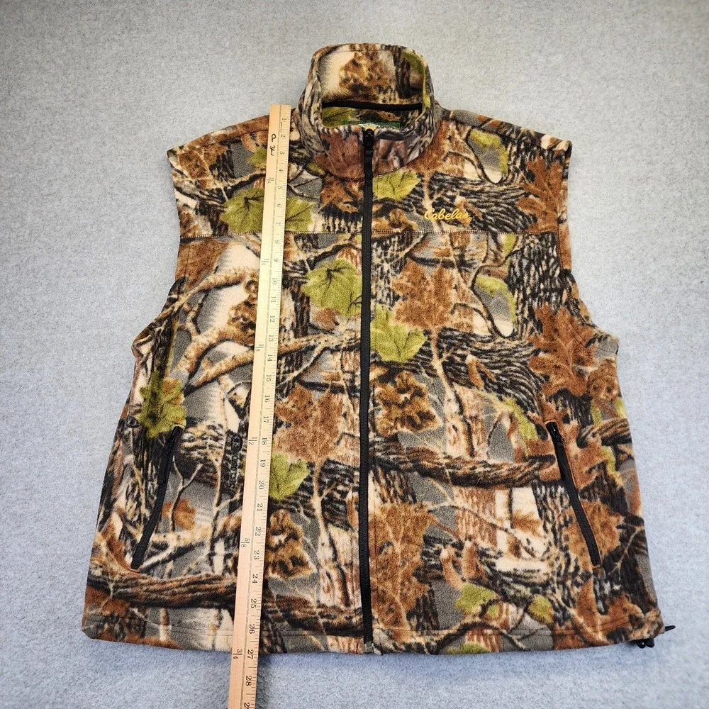 Cabela's‎ Mens XL Camo Full Zip Fleece Vest Hunting Outdoor Gear